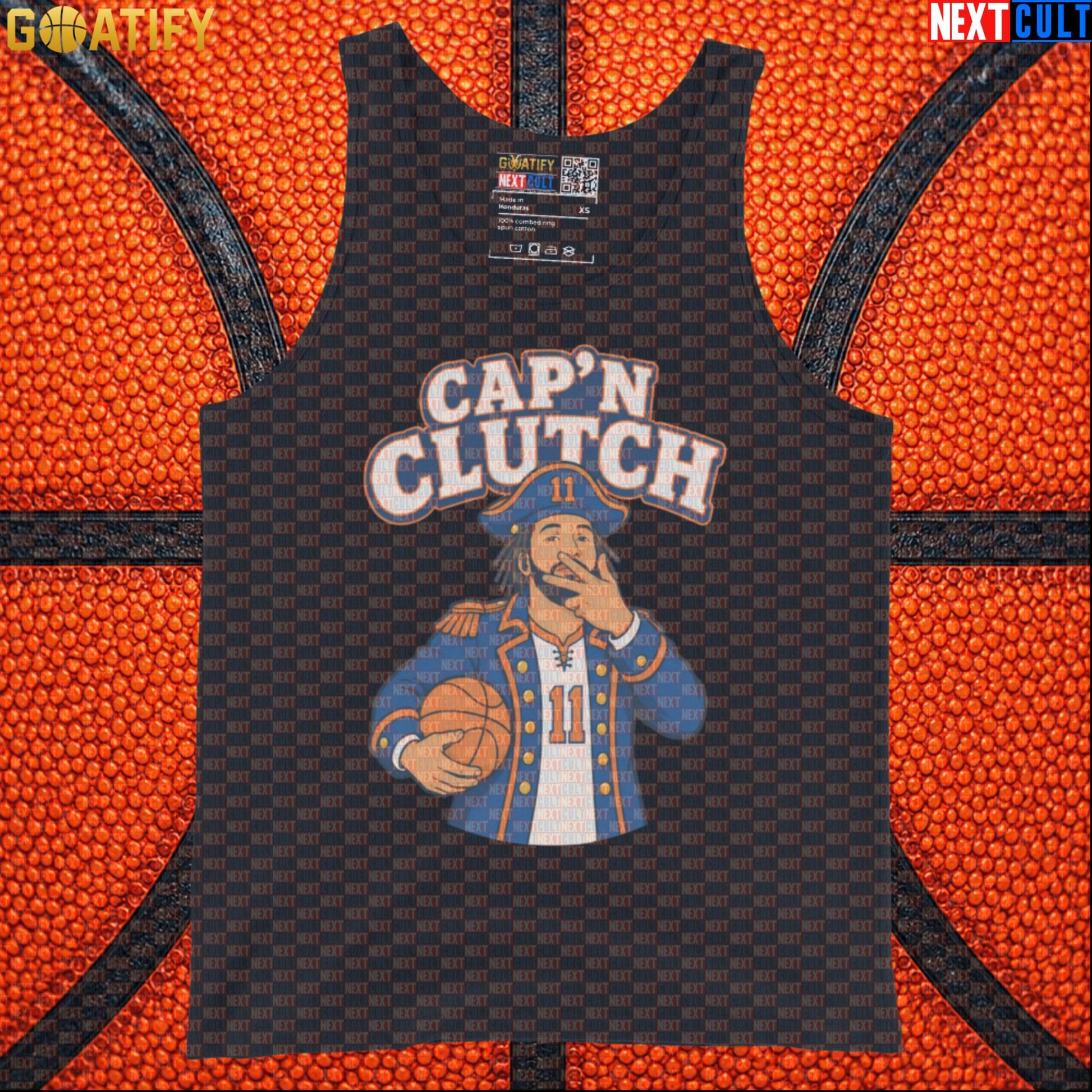 Jalen Brunson Tank Top – Captain Clutch Muscle Shirt for Knicks Fans and Pickup Basketball Black Next Cult Brand