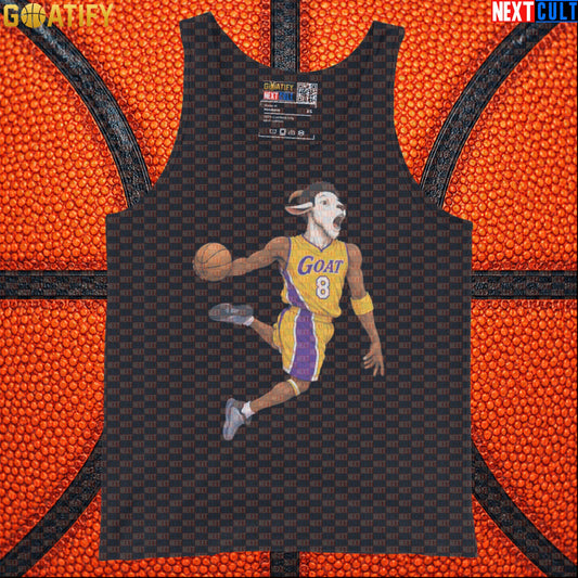 Kobe Bryant Tank Top – Young Kobe No. 8 Dunk GOAT Muscle Shirt for Basketball Training Black Tank Tops Next Cult Brand