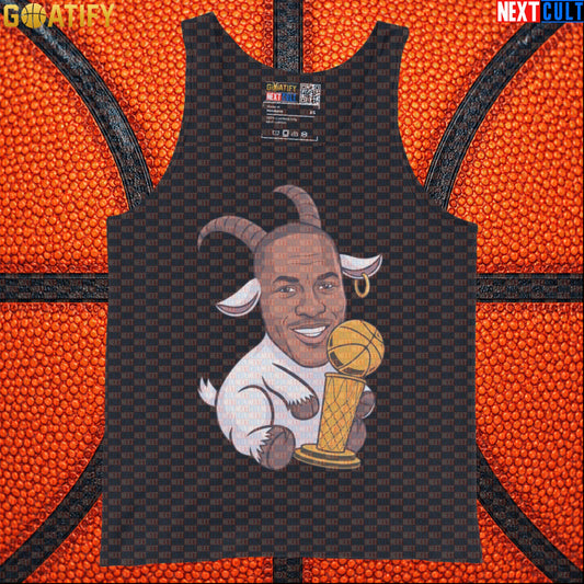 Michael Jordan Tank Top – GOAT 6 Rings Chicago Bulls Basketball Vest for NBA Fans Black Tank Tops Next Cult Brand