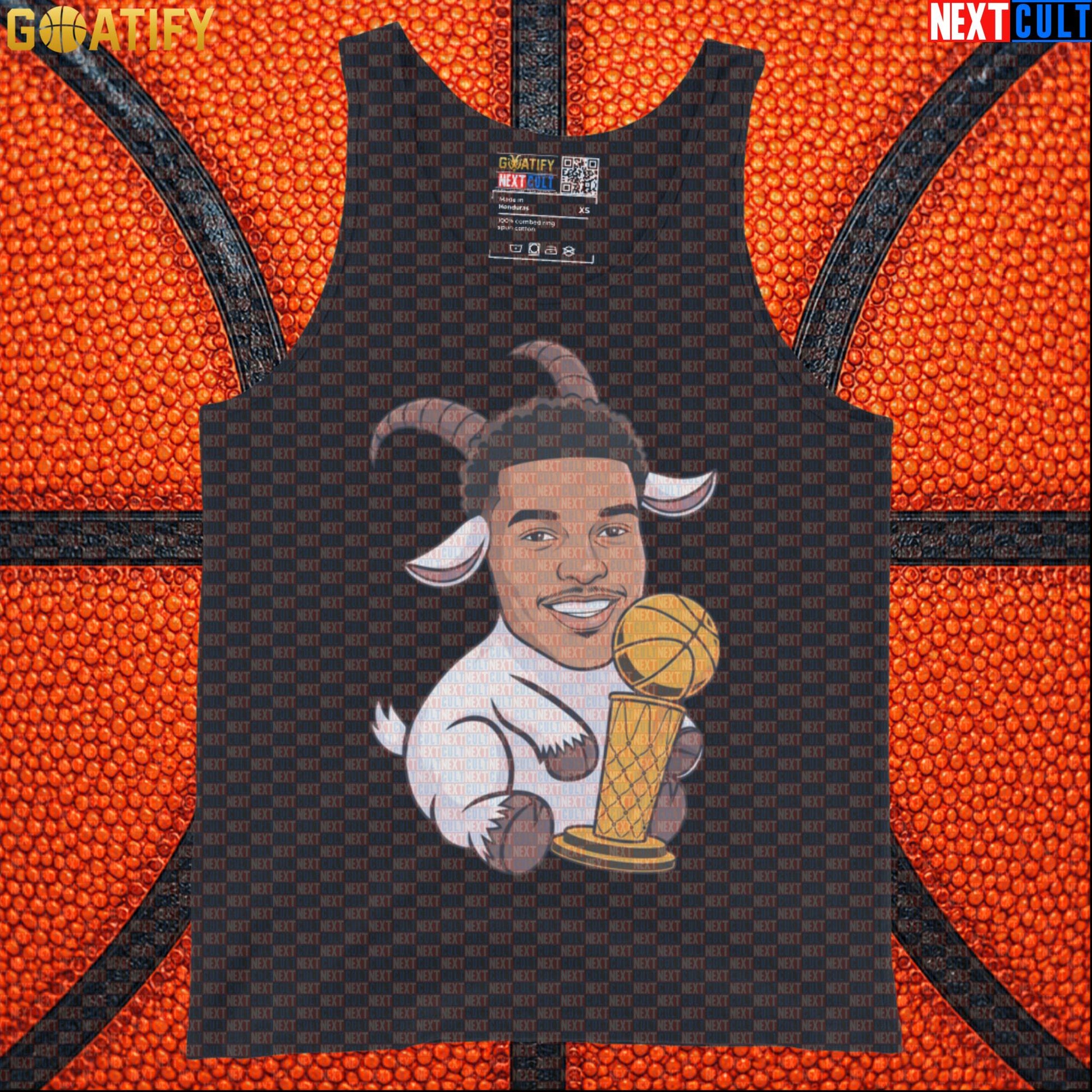 Basketball Tank Top Victor Wembanyama GOAT Championship Cartoon for Spurs Fans & Gym Wear |  | ["Basketball", "France", "NBA", "San Antonio Spurs", "Victor Wembanyama", "Wemby"]