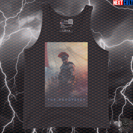 Tank Top The Brodyssey Greek Mythology Gym Parody for Lifters and Spartan Workouts | Tank Tops | ["Ancient Greece", "Bodybuilding", "Films", "Fitness", "Gym", "Hardcore", "Matt Damon", "NCB", "Stoicism", "The Odyssey", "Workout"]