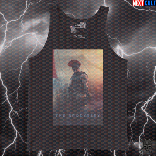 Tank Top The Brodyssey Greek Mythology Gym Parody for Lifters and Ancient Greece Fans | Tank Tops | ["Ancient Greece", "Bodybuilding", "Films", "Fitness", "Gym", "Hardcore", "Matt Damon", "NCB", "Stoicism", "The Odyssey", "Workout"]