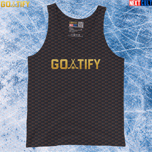 Hockey GOAT Tank Top GOATIFY Gold Logo Athletic Shirt for NHL Fans & Players | Tank Tops | ["Hockey", "NCB", "NHL"]