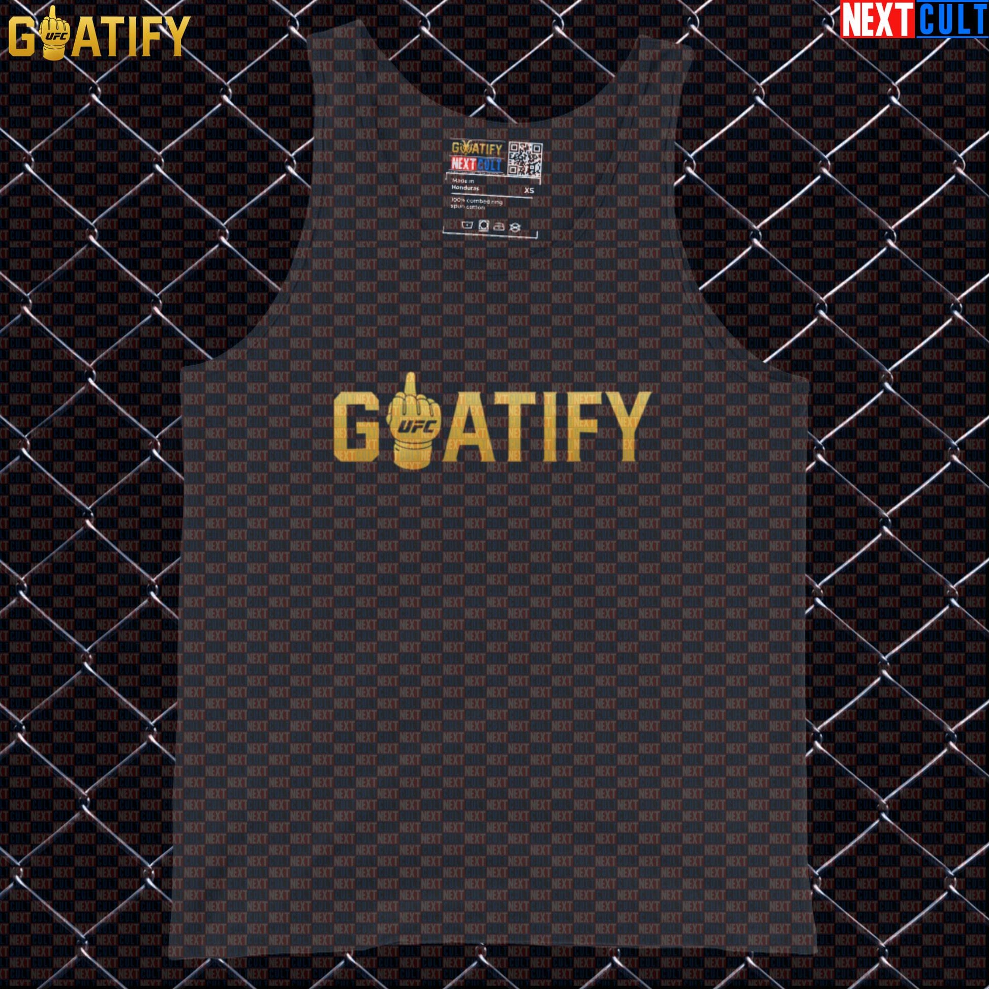 MMA GOAT Tank Top Gold Middle Finger Fight Muscle Shirt for UFC Fans & Gym Training | GOATIFY | Tank Tops | ["Martial Arts", "MMA", "NCB", "UFC"]