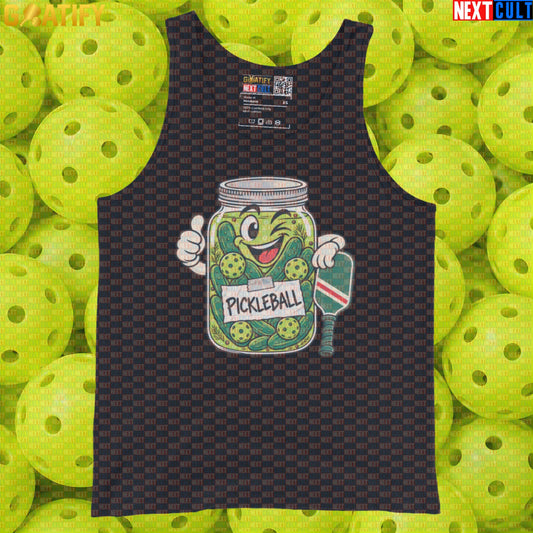 Pickleball Tank Top Funny Pickle Jar Vintage Sports Top for Players, Court Days & Gifts | Tank Tops | ["NCB", "Pickleball"]