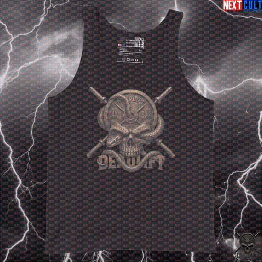 Deadlift Tank Top Viking Skull Muscle Shirt for Powerlifters, Norse Hardcore Gym Training | Tank Tops | ["Bodybuilding", "Fitness", "Gym", "Hardcore", "Leg Day", "NCB", "Powerlifting", "Vikings", "Workout"]