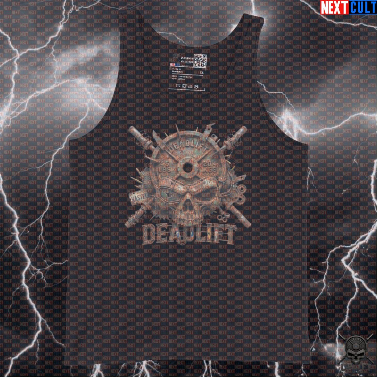 Deadlift Tank Top Wasteland Skull Graphic for Lifters, Hardcore Bodybuilding Training Top Tank Tops Next Cult Brand