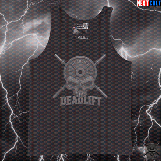 Deadlift Tank Top Skull Graphic for Lifters, Hardcore Bodybuilding Training Top Gift Tank Tops Next Cult Brand