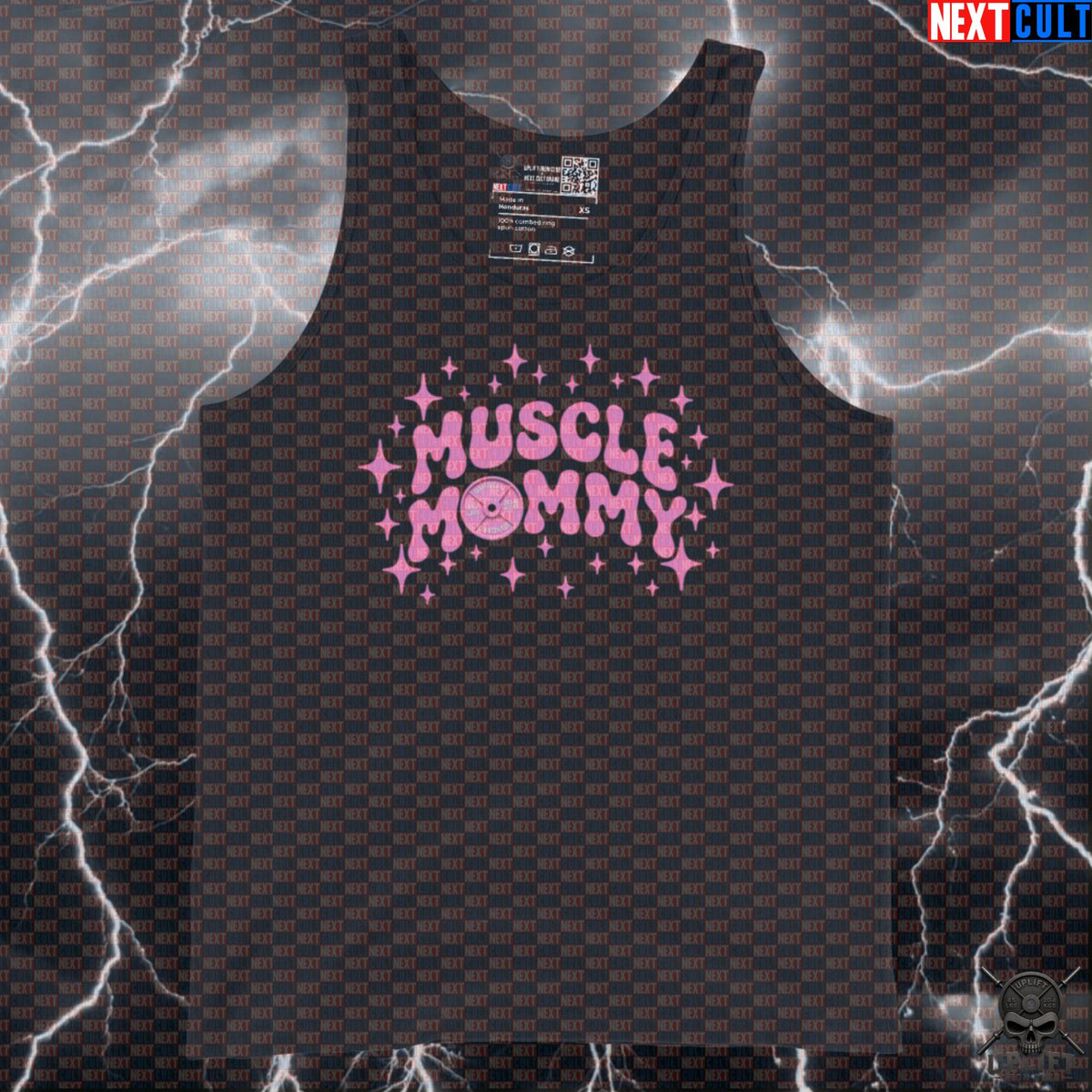 Muscle Mommy Tank Top Pink Gym Graphic for Women, Female Lifters & Bodybuilding | Tank Tops | ["Bodybuilding", "Fitness", "Gym", "Gym Girl", "Muscle Mommy", "NCB", "Powerlifting", "Workout"]