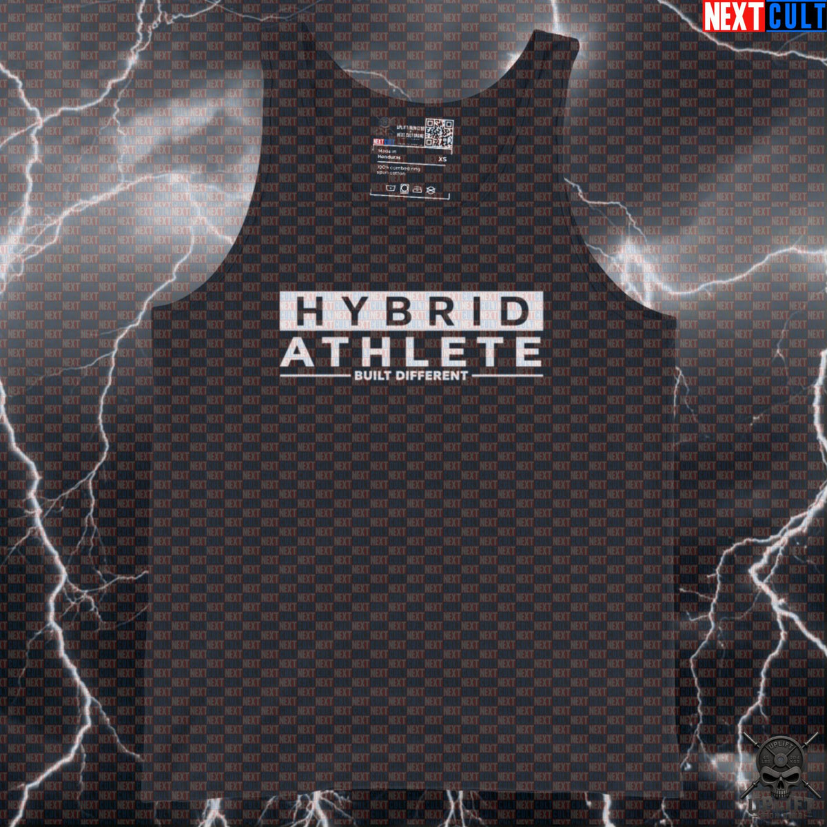 Hybrid Athlete Tank Top – Built Different Muscle Shirt for HYROX, CrossFit & Spartan Athletes | Tank Tops | ["CrossFit", "Fitness", "Gym", "Hybrid Athlete", "HYROX", "NCB", "Workout"]