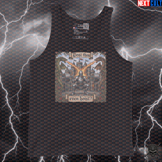 Medieval Gym Tank Top – Dost Thou Even Hoist Knight & Dragon Muscle Shirt for Lifters Tank Tops Next Cult Brand