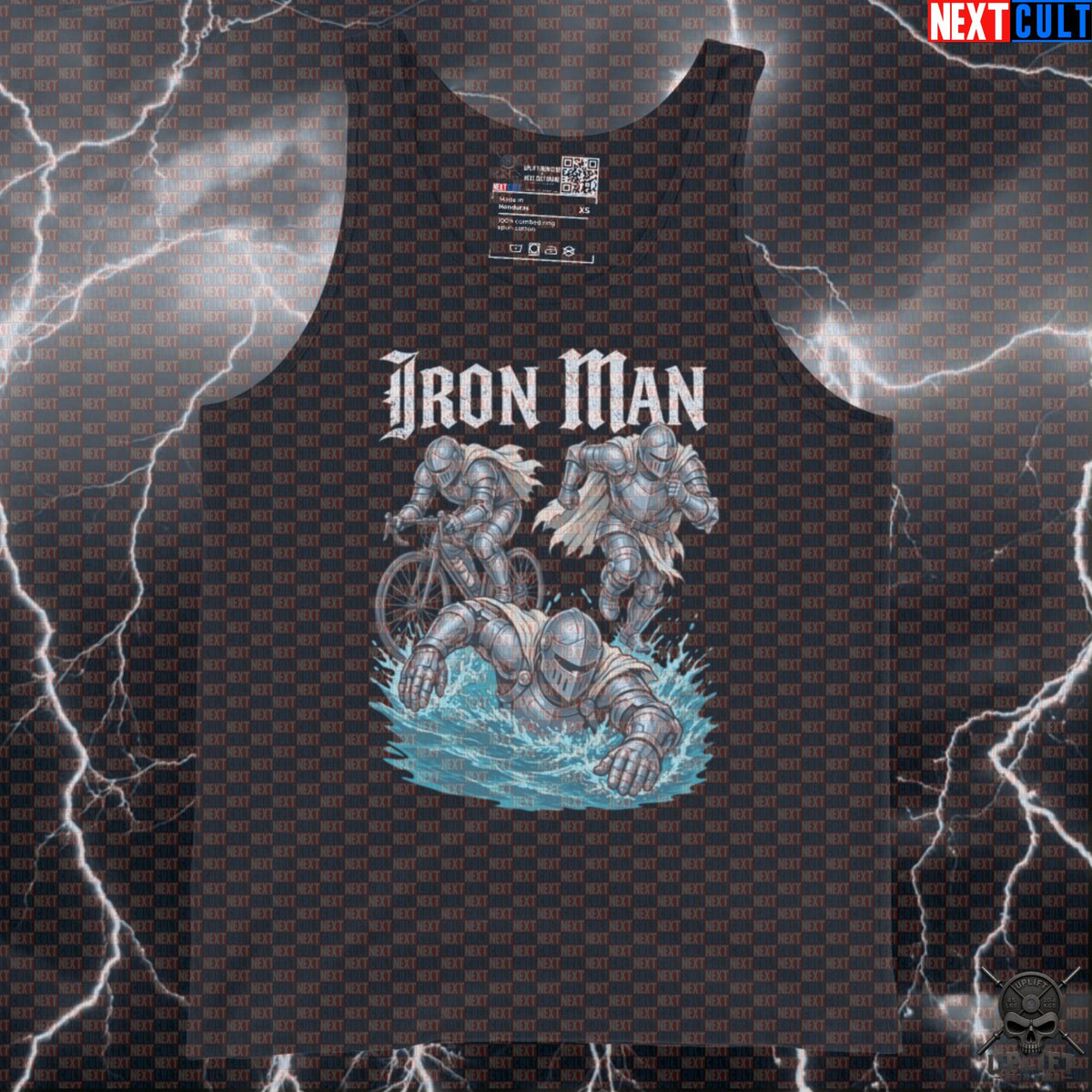Triathlon Tank Top – Iron Man Medieval Knight Muscle Shirt for Swim Bike Run Athletes | Tank Tops | ["Cardio", "Fitness", "Gym", "IRONMAN", "Knight", "NCB", "Triathlon", "Workout"]
