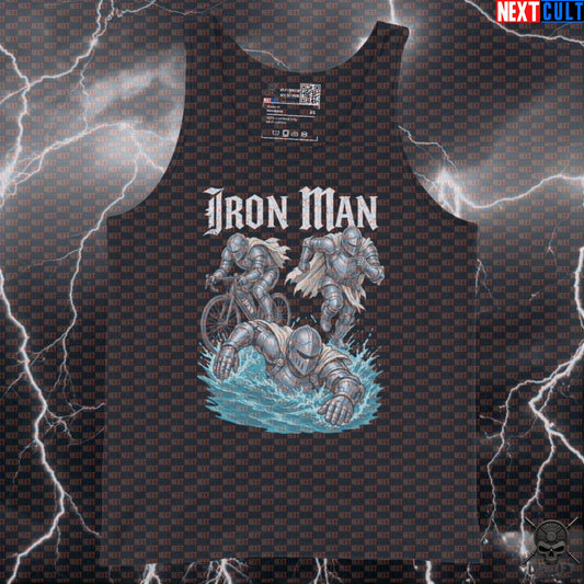 Triathlon Tank Top – Iron Man Medieval Knight Muscle Shirt for Swim Bike Run Athletes Tank Tops Next Cult Brand