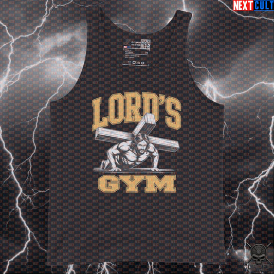 Lord’s Gym Funny Gym Tank Top Muscle Shirt Athletic Vest for Lifters Jesus Faith Workout Gymbros Fitness Gains Tank Tops Next Cult Brand