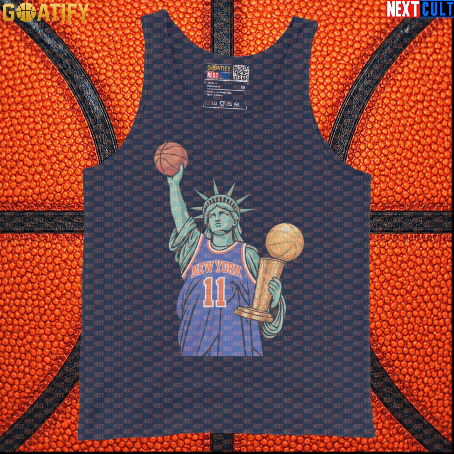 New York Knicks Tank Top – 2026 Champs Muscle Shirt for Basketball and Sports Fans Navy Next Cult Brand