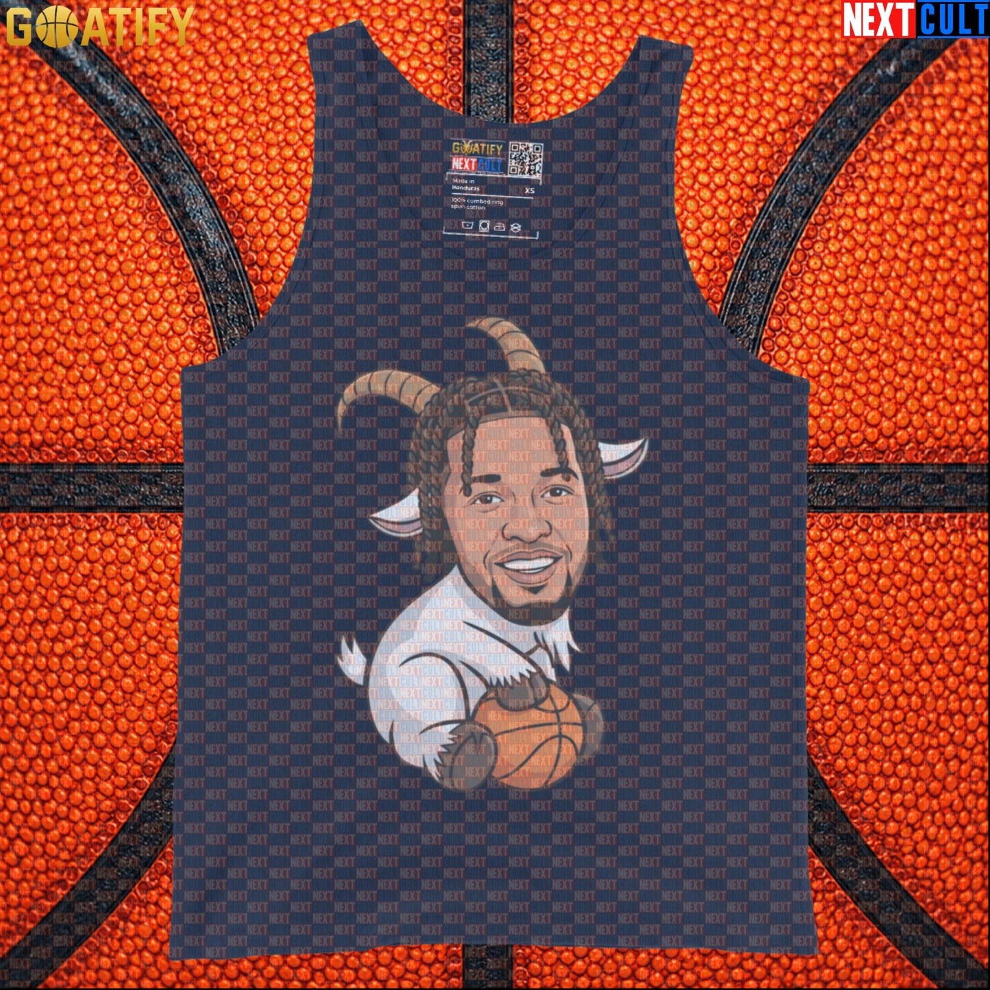 Jalen Brunson Tank Top – GOAT Muscle Shirt for Knicks Fans, Gym and Pickup Basketball Navy Next Cult Brand
