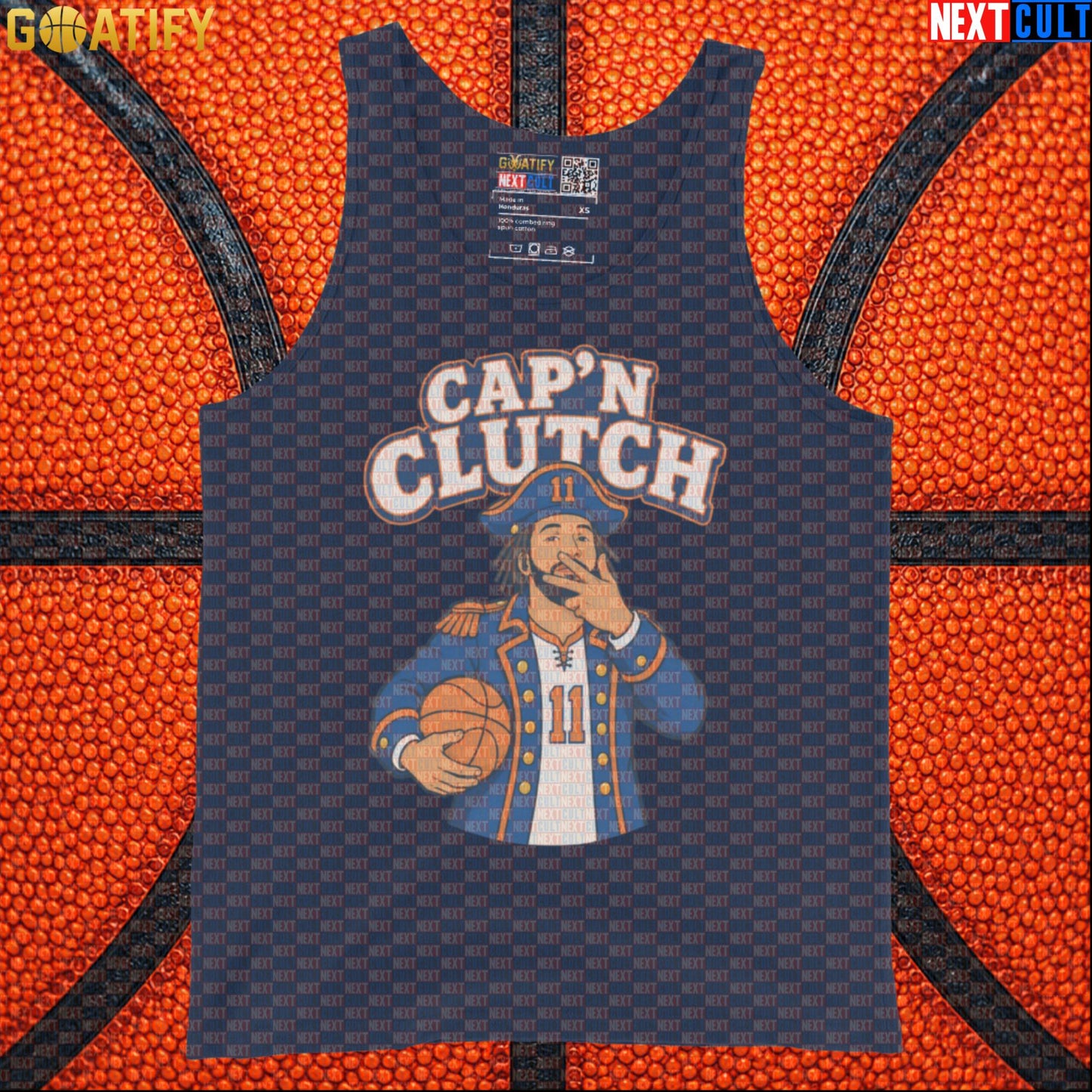 Jalen Brunson Tank Top – Captain Clutch Muscle Shirt for Knicks Fans and Pickup Basketball Navy Next Cult Brand