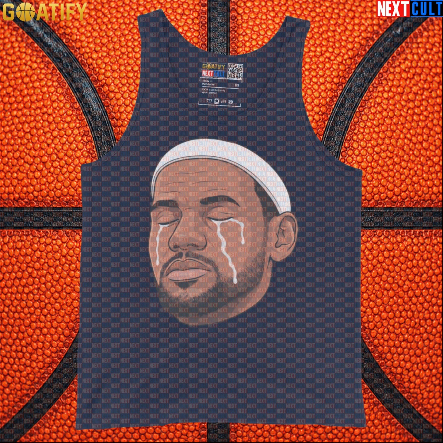 Crying LeBron Meme Tank Top – Emotional NBA Basketball Muscle Shirt Gift for Sports Fans |  | ["Basketball", "LeBron James", "NBA"]