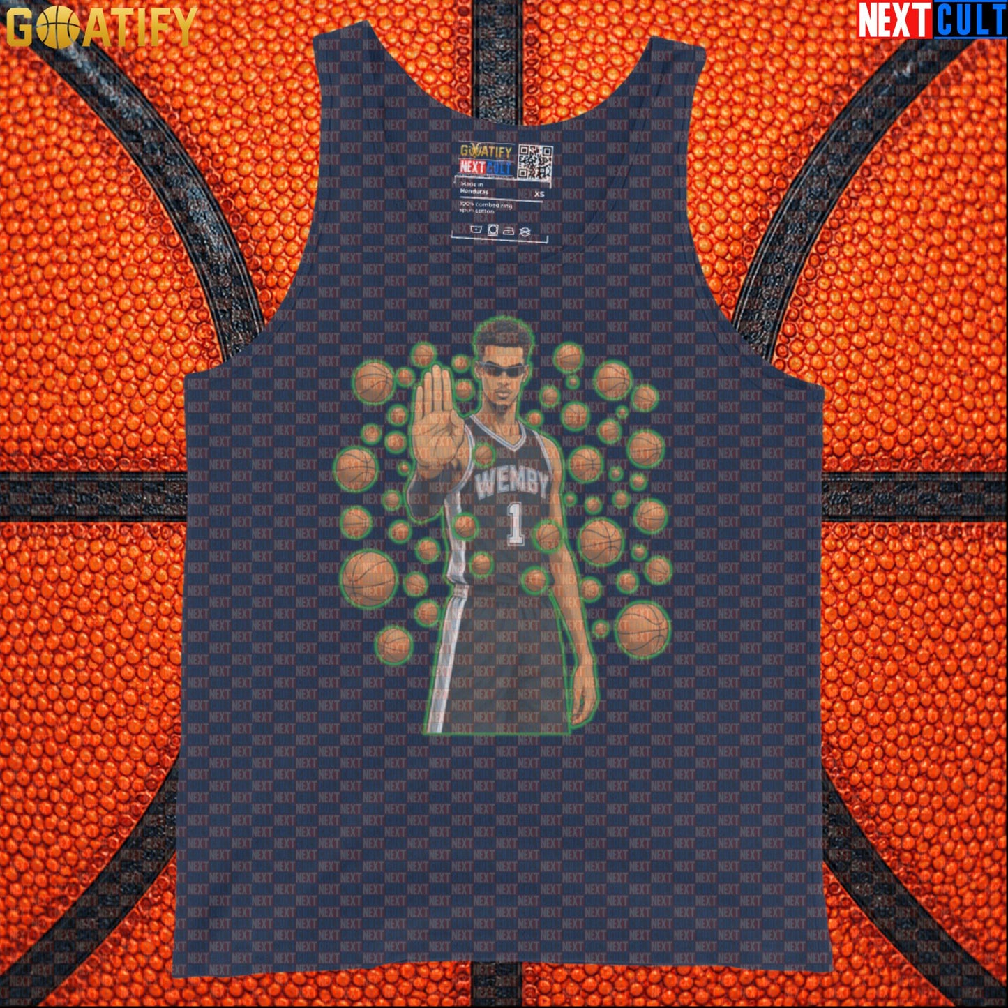 Basketball Tank Top Wemby Matrix Stopper Design for Spurs Fans Gym, Game Day and Gifts |  | ["Basketball", "France", "NBA", "San Antonio Spurs", "Victor Wembanyama"]