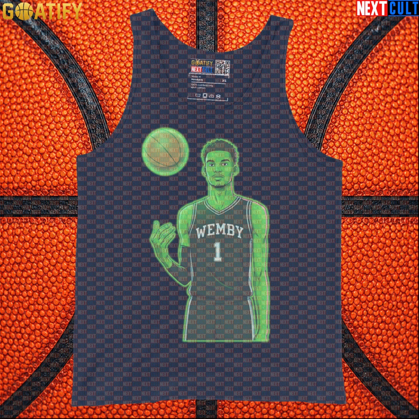 Basketball Tank Top Alien Wemby Sci-Fi Graphic for Spurs Fans, Gym, Pickup Games and Gifts |  | ["Basketball", "France", "NBA", "San Antonio Spurs", "Victor Wembanyama", "Wemby"]