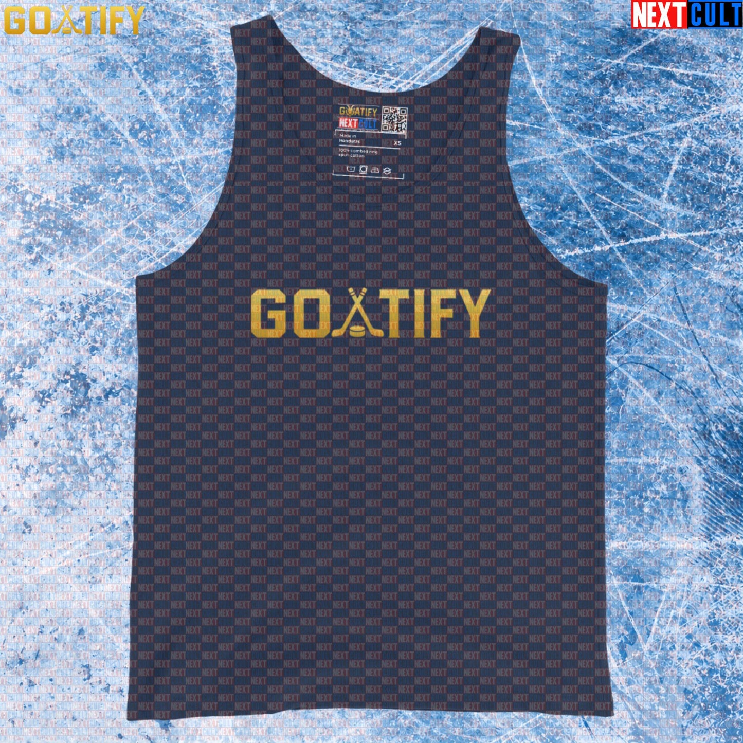 Hockey GOAT Tank Top GOATIFY Gold Logo Athletic Shirt for NHL Fans & Players | Tank Tops | ["Hockey", "NCB", "NHL"]