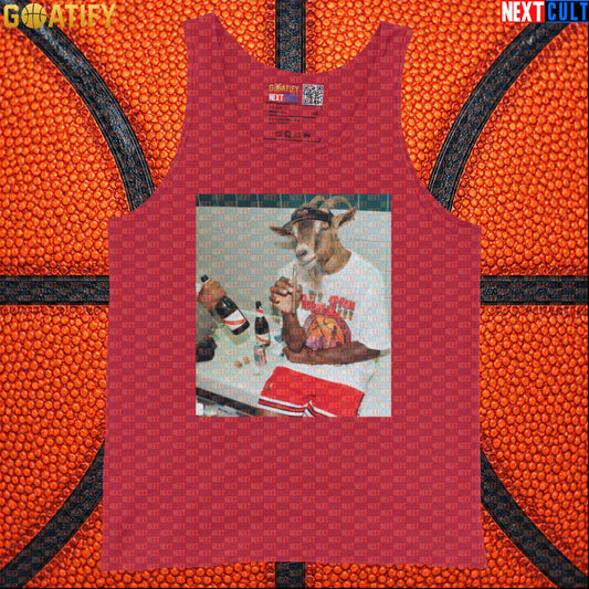 Michael Jordan Tank Top – Repeat 3-Peat GOAT Basketball Vest for Chicago Bulls Fans Red Tank Tops Next Cult Brand