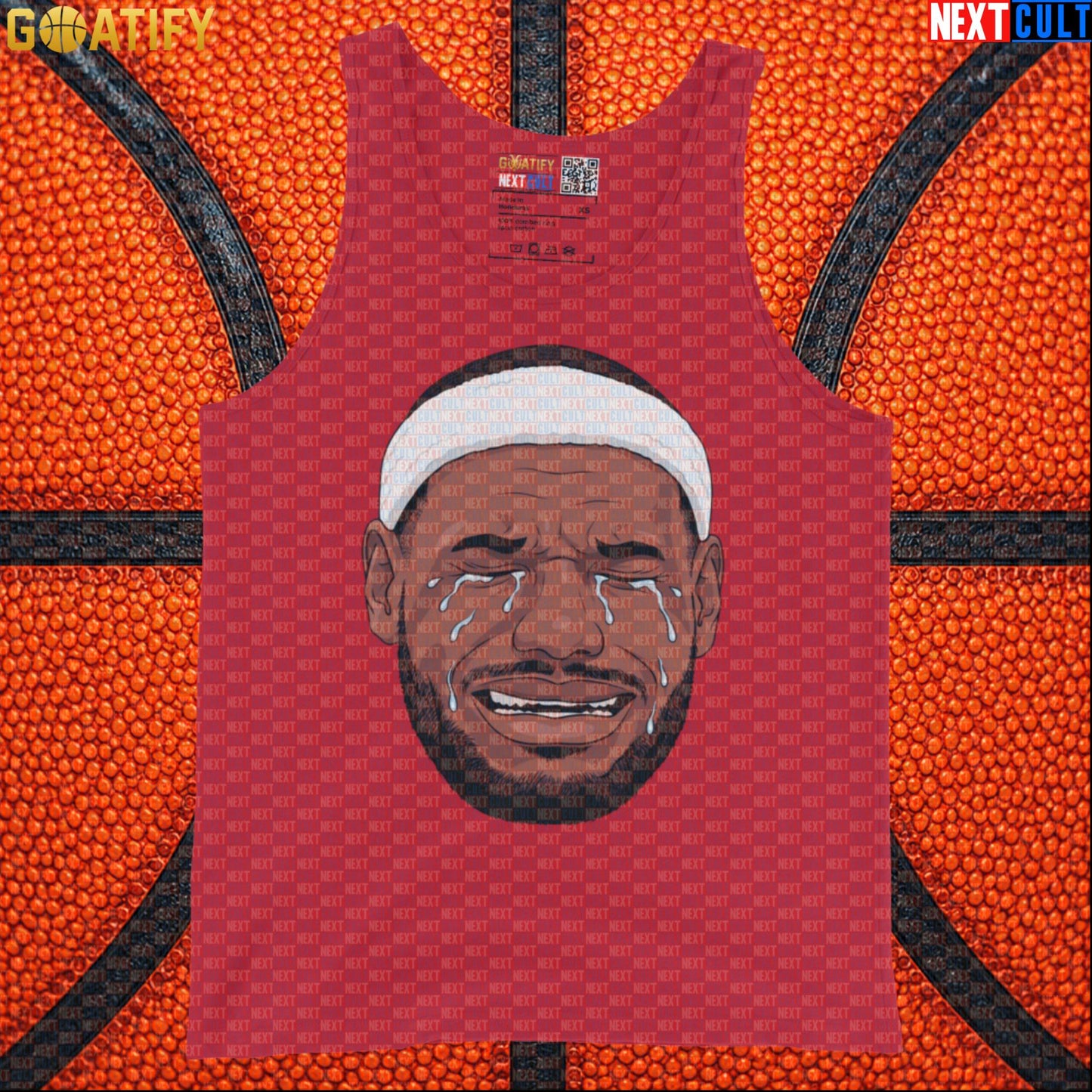 Crying LeBron Meme Tank Top – Funny NBA Basketball Muscle Shirt Game Day Gift for Fans |  | ["Basketball", "LeBron James", "NBA"]