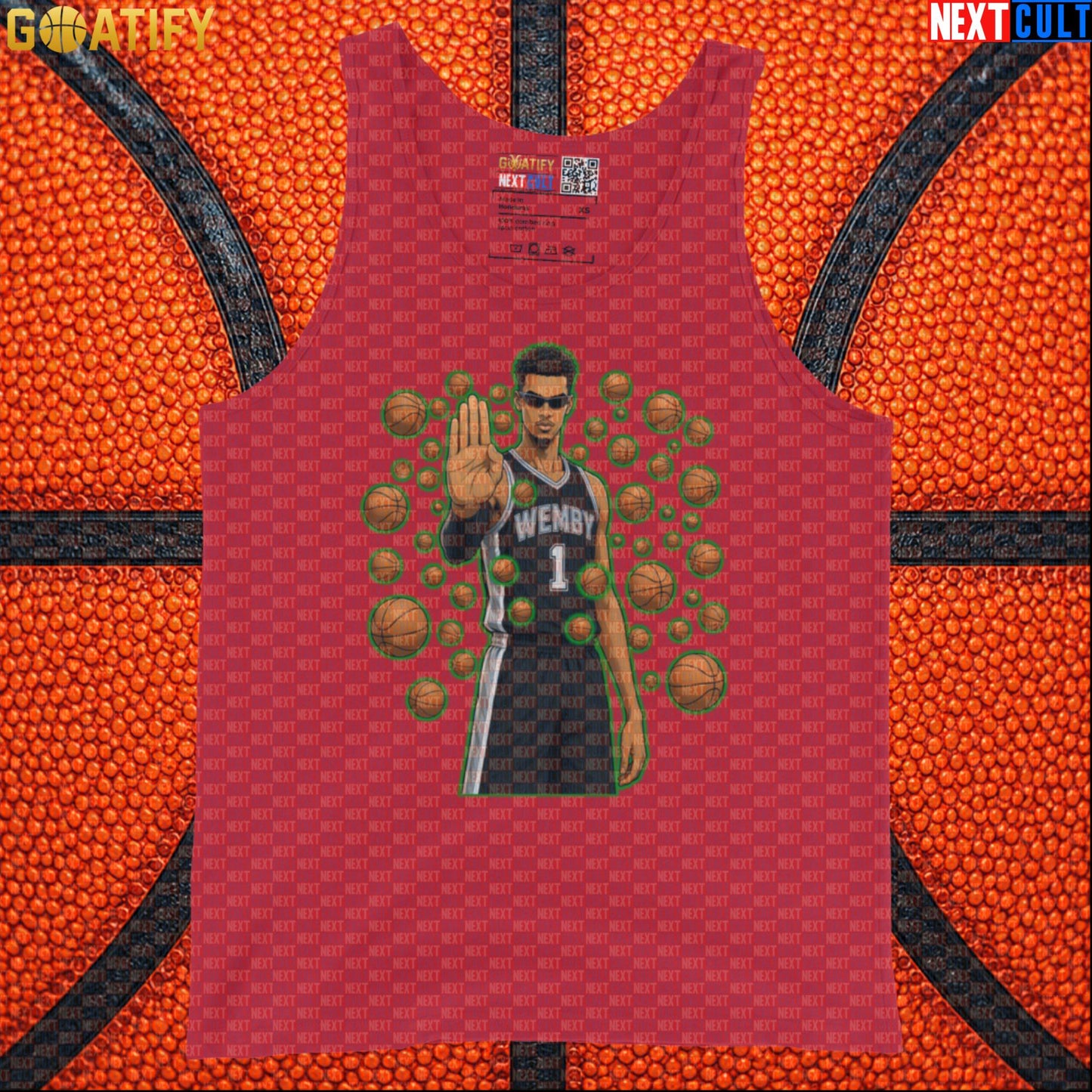 Basketball Tank Top Wemby Matrix Stopper Design for Spurs Fans Gym, Game Day and Gifts |  | ["Basketball", "France", "NBA", "San Antonio Spurs", "Victor Wembanyama"]