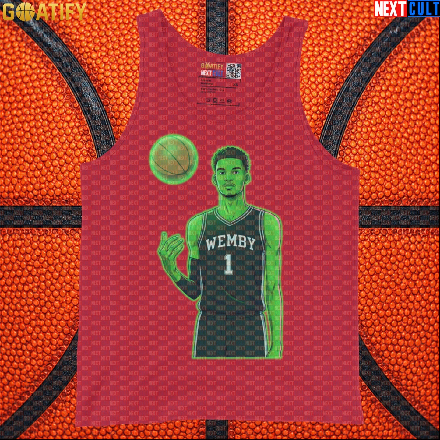 Basketball Tank Top Alien Wemby Sci-Fi Graphic for Spurs Fans, Gym, Pickup Games and Gifts |  | ["Basketball", "France", "NBA", "San Antonio Spurs", "Victor Wembanyama", "Wemby"]