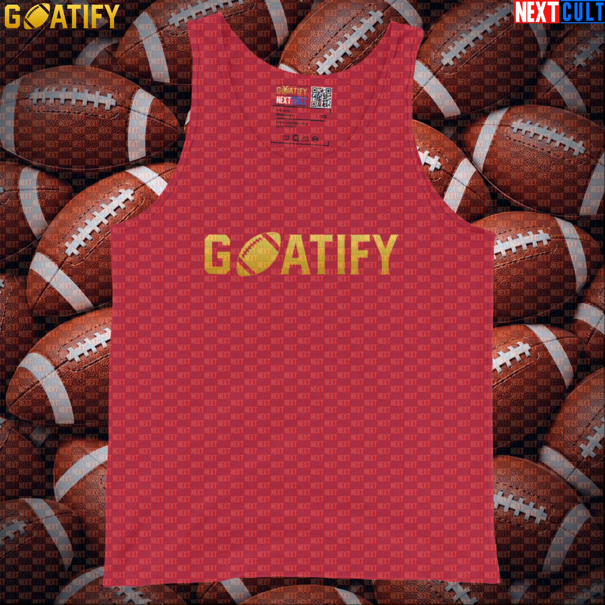 Tank Top GOATIFY Football GOAT Athletic Shirt for NFL Fans Greatest of All Time Gift | Tank Tops | ["American Football", "NCB", "NFL"]
