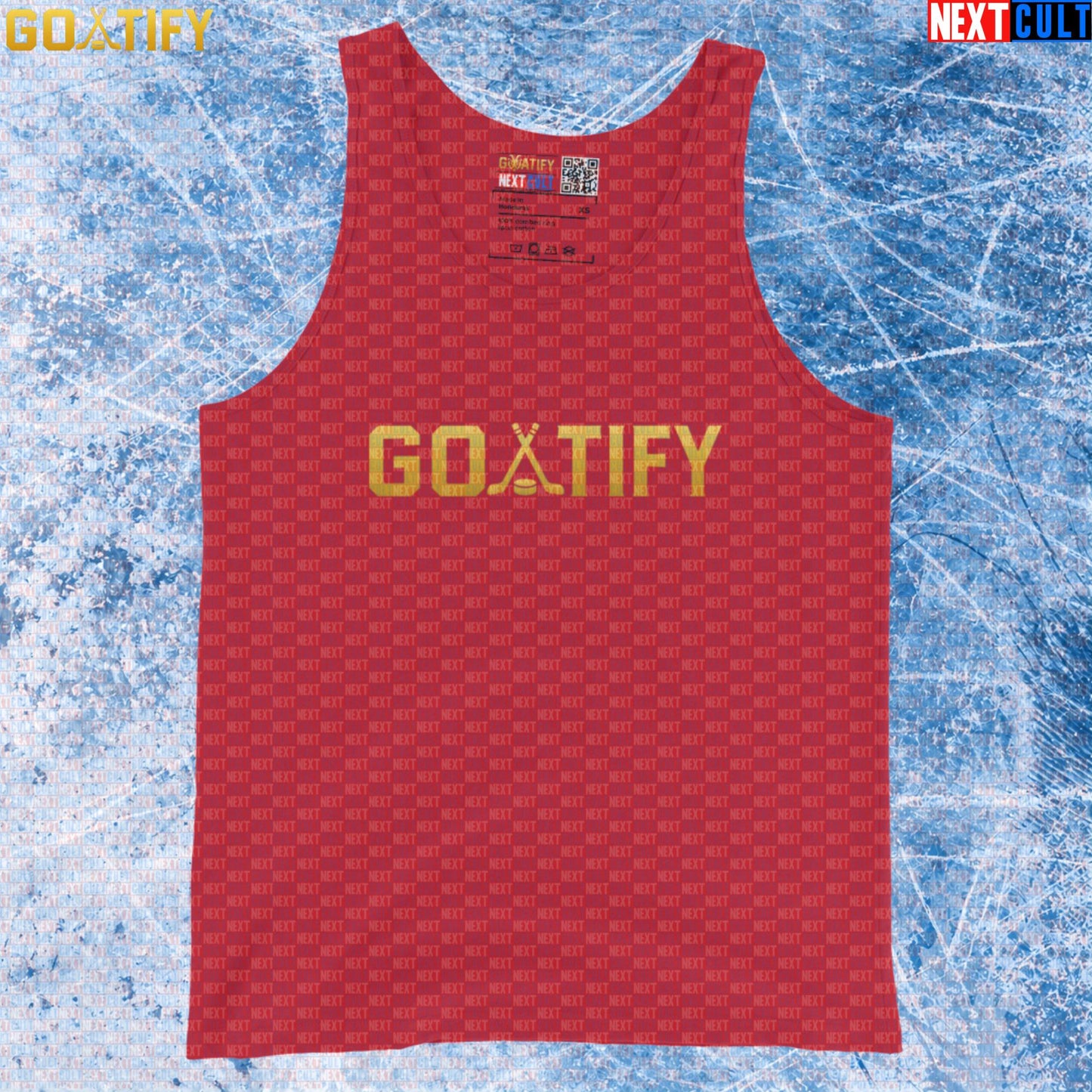 Hockey GOAT Tank Top GOATIFY Gold Logo Athletic Shirt for NHL Fans & Players | Tank Tops | ["Hockey", "NCB", "NHL"]