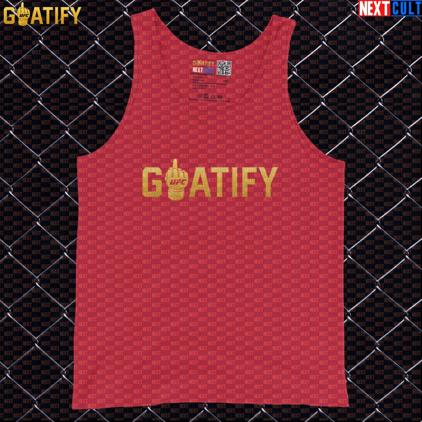 MMA GOAT Tank Top Gold Middle Finger Fight Muscle Shirt for UFC Fans & Gym Training | GOATIFY | Tank Tops | ["Martial Arts", "MMA", "NCB", "UFC"]