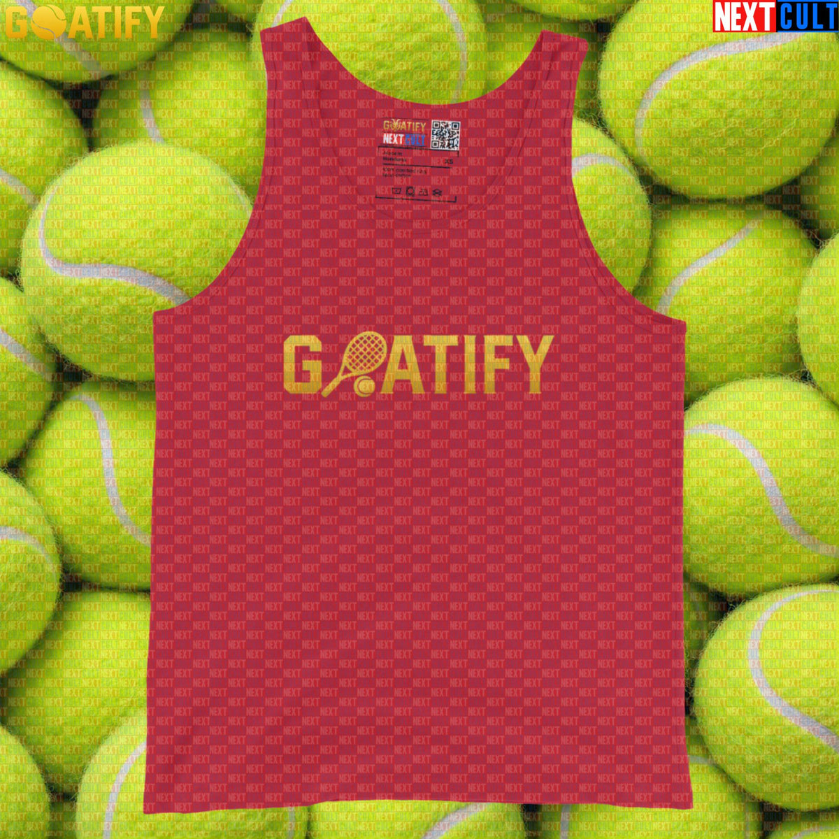 Tennis GOAT Tank Top Golden Racket & Ball Athletic Shirt for Players & Fans | GOATIFY | Tank Tops | ["NCB", "Tennis"]