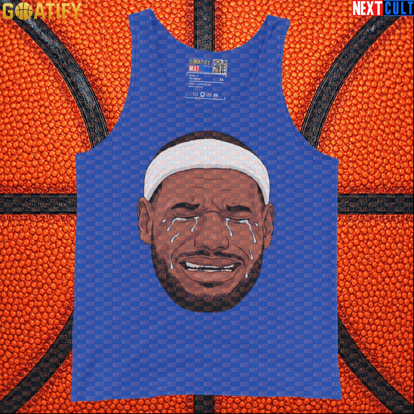 Crying LeBron Meme Tank Top – Funny NBA Basketball Muscle Shirt Game Day Gift for Fans |  | ["Basketball", "LeBron James", "NBA"]