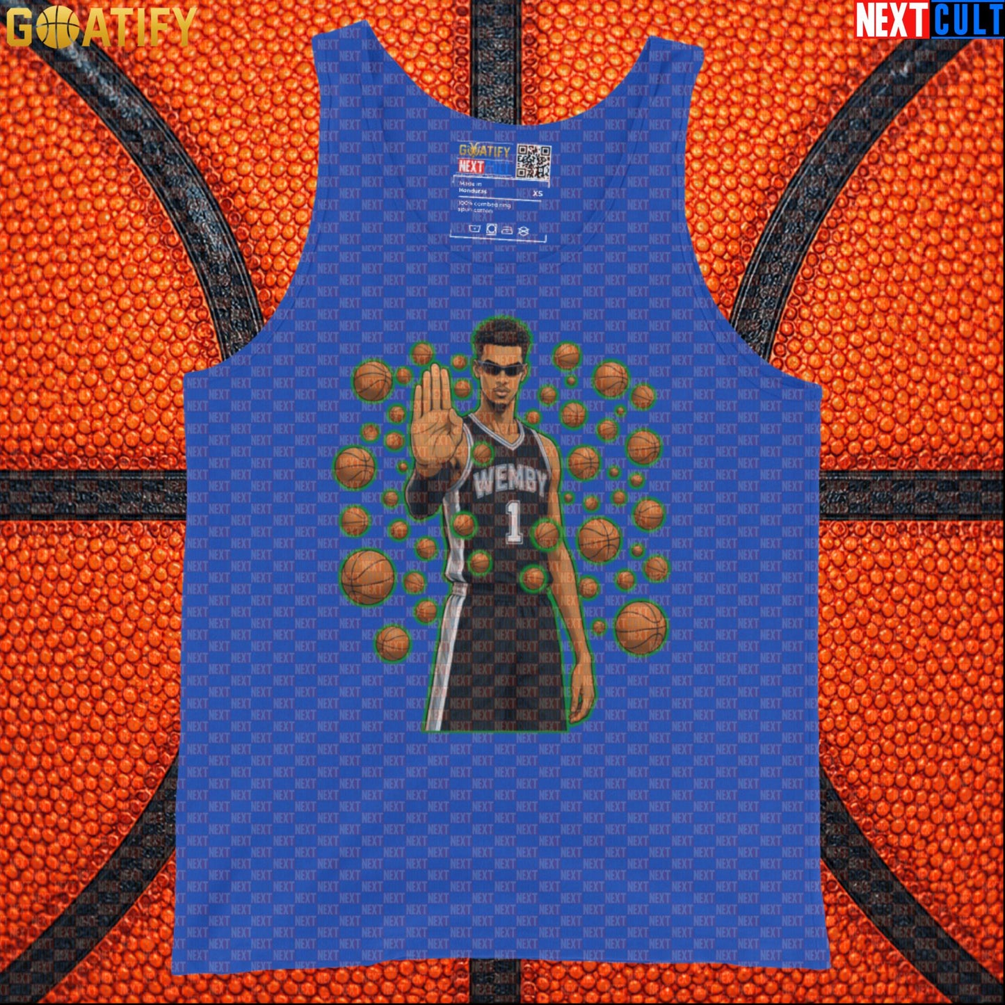 Basketball Tank Top Wemby Matrix Stopper Design for Spurs Fans Gym, Game Day and Gifts |  | ["Basketball", "France", "NBA", "San Antonio Spurs", "Victor Wembanyama"]