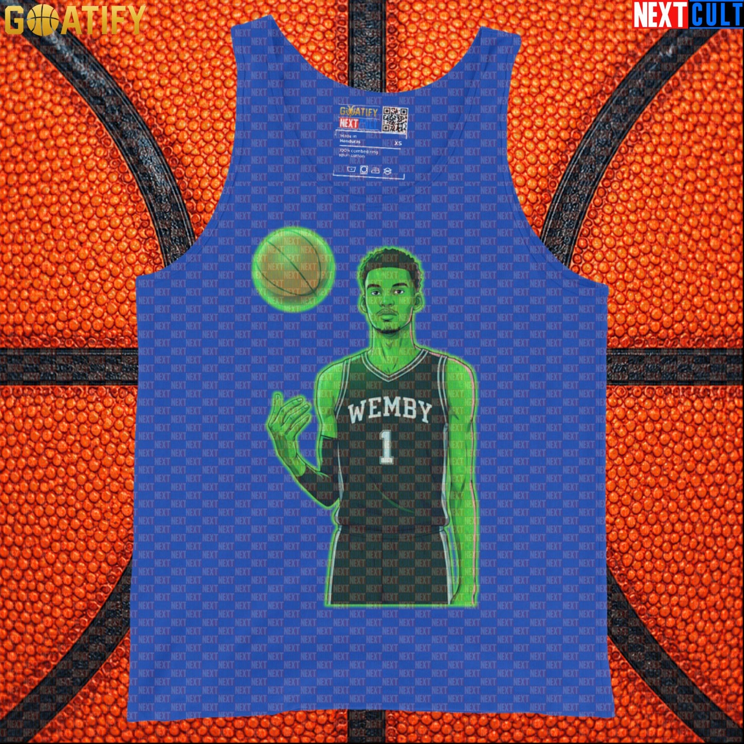 Basketball Tank Top Alien Wemby Sci-Fi Graphic for Spurs Fans, Gym, Pickup Games and Gifts |  | ["Basketball", "France", "NBA", "San Antonio Spurs", "Victor Wembanyama", "Wemby"]