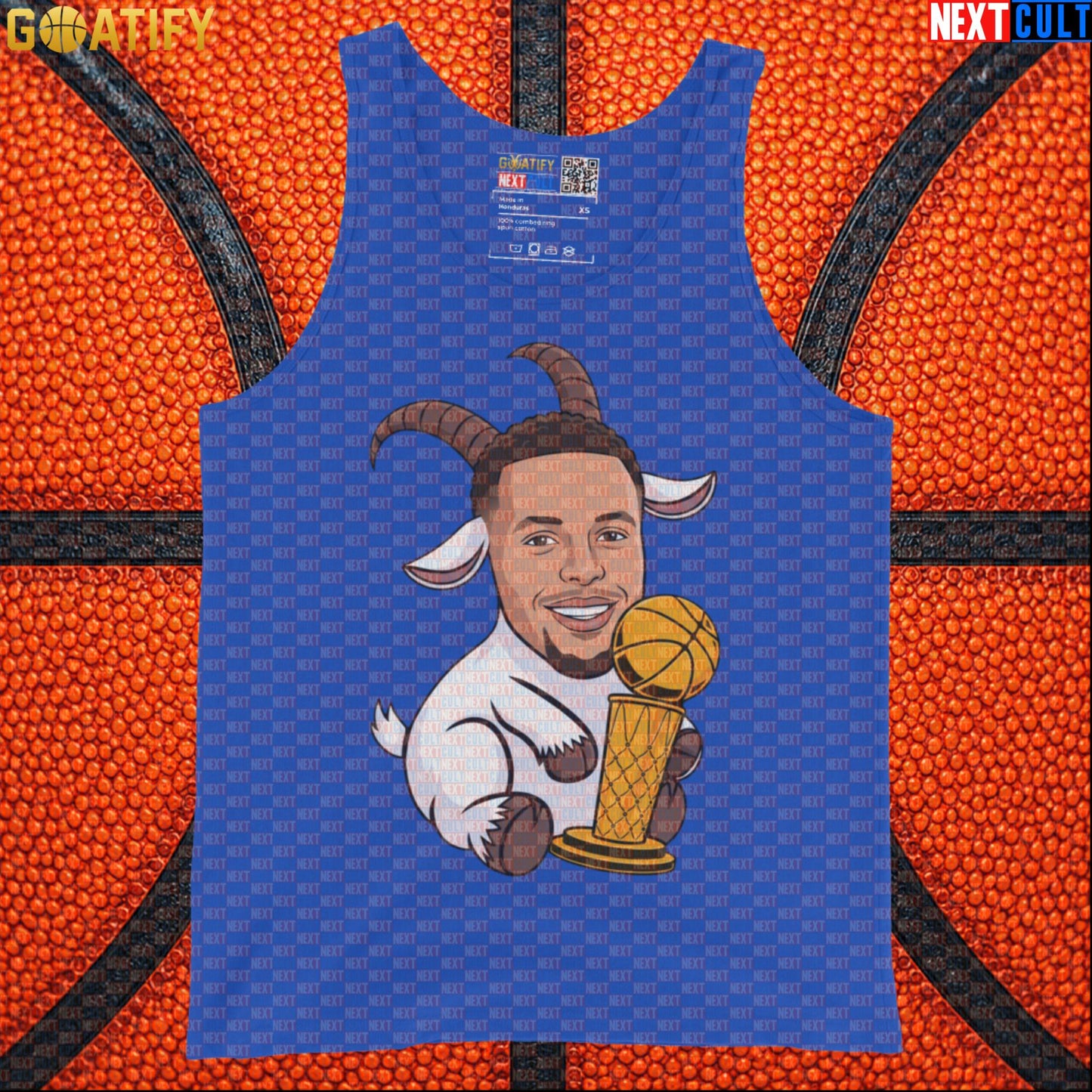 Basketball Tank Top Stephen Curry GOAT Champion Muscle Shirt for Warriors Fans & Gym Wear | Tank Tops | ["Basketball", "Golden State Warriors", "NBA", "NCB", "Stephen Curry"]