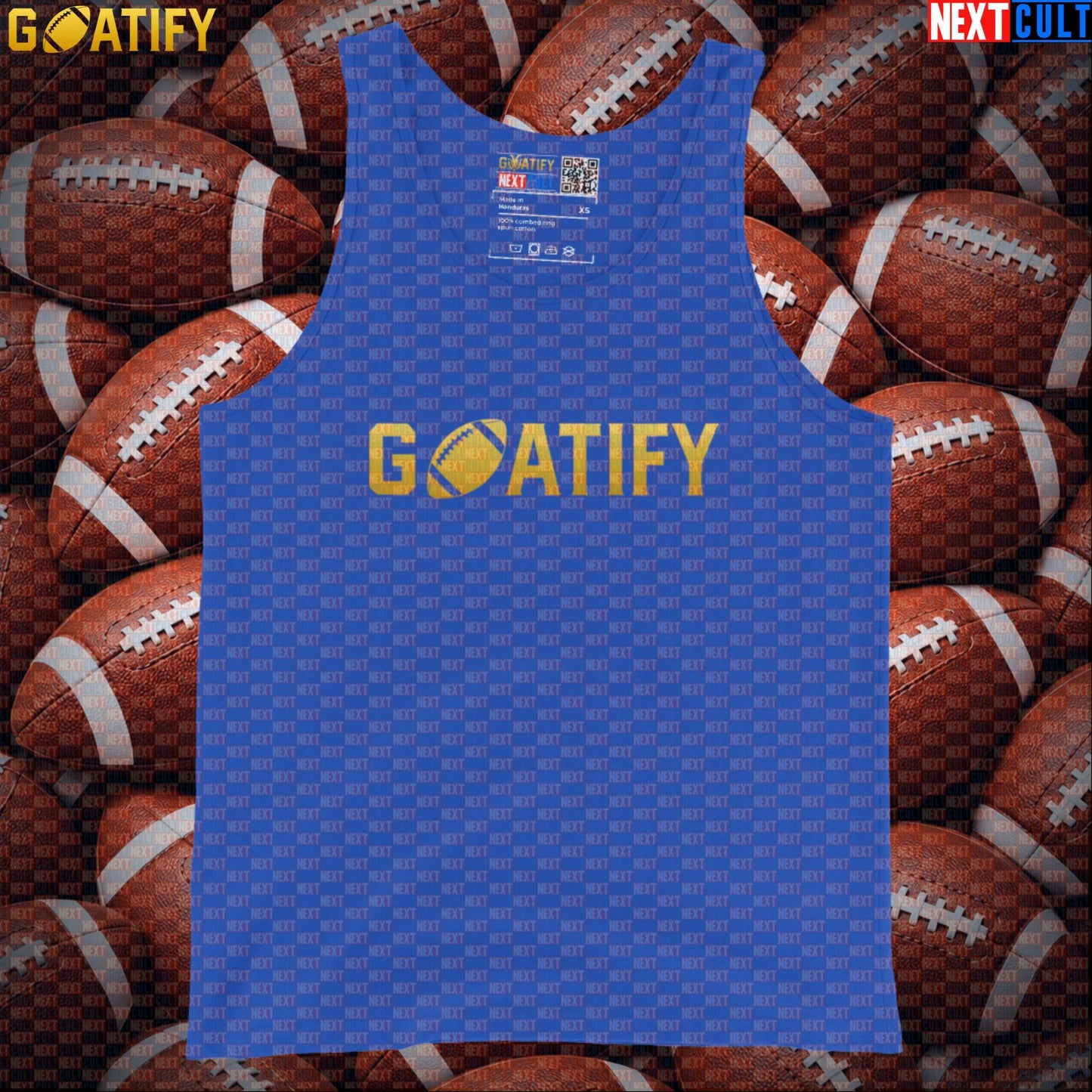 Tank Top GOATIFY Football GOAT Athletic Shirt for NFL Fans Greatest of All Time Gift | Tank Tops | ["American Football", "NCB", "NFL"]