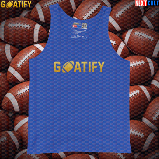 Tank Top GOATIFY Football GOAT Athletic Shirt for NFL Fans Greatest of All Time Gift | Tank Tops | ["American Football", "NCB", "NFL"]