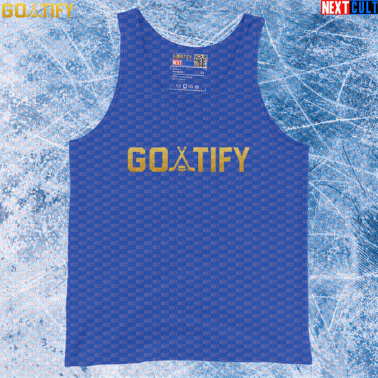 Hockey GOAT Tank Top GOATIFY Gold Logo Athletic Shirt for NHL Fans & Players | Tank Tops | ["Hockey", "NCB", "NHL"]