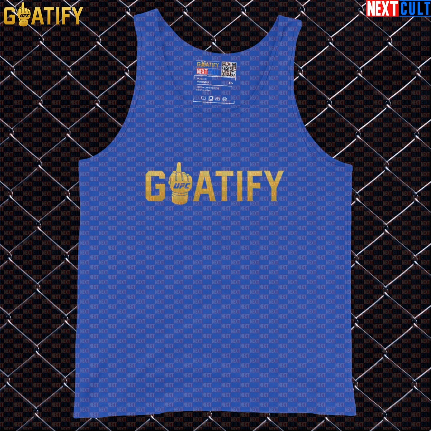 MMA GOAT Tank Top Gold Middle Finger Fight Muscle Shirt for UFC Fans & Gym Training | GOATIFY | Tank Tops | ["Martial Arts", "MMA", "NCB", "UFC"]