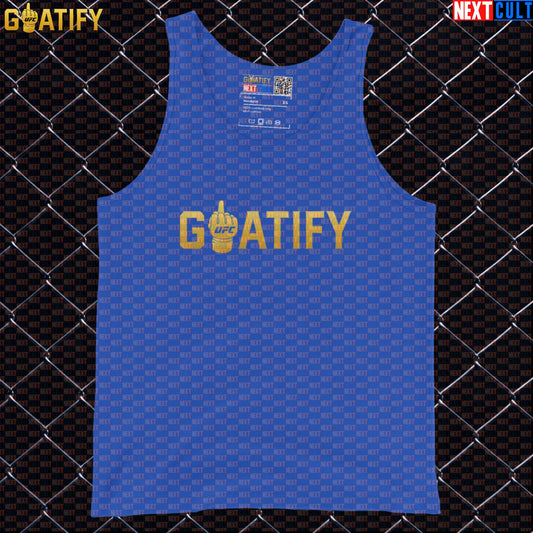 MMA GOAT Tank Top Gold Middle Finger Fight Muscle Shirt for UFC Fans & Gym Training | GOATIFY | Tank Tops | ["Martial Arts", "MMA", "NCB", "UFC"]