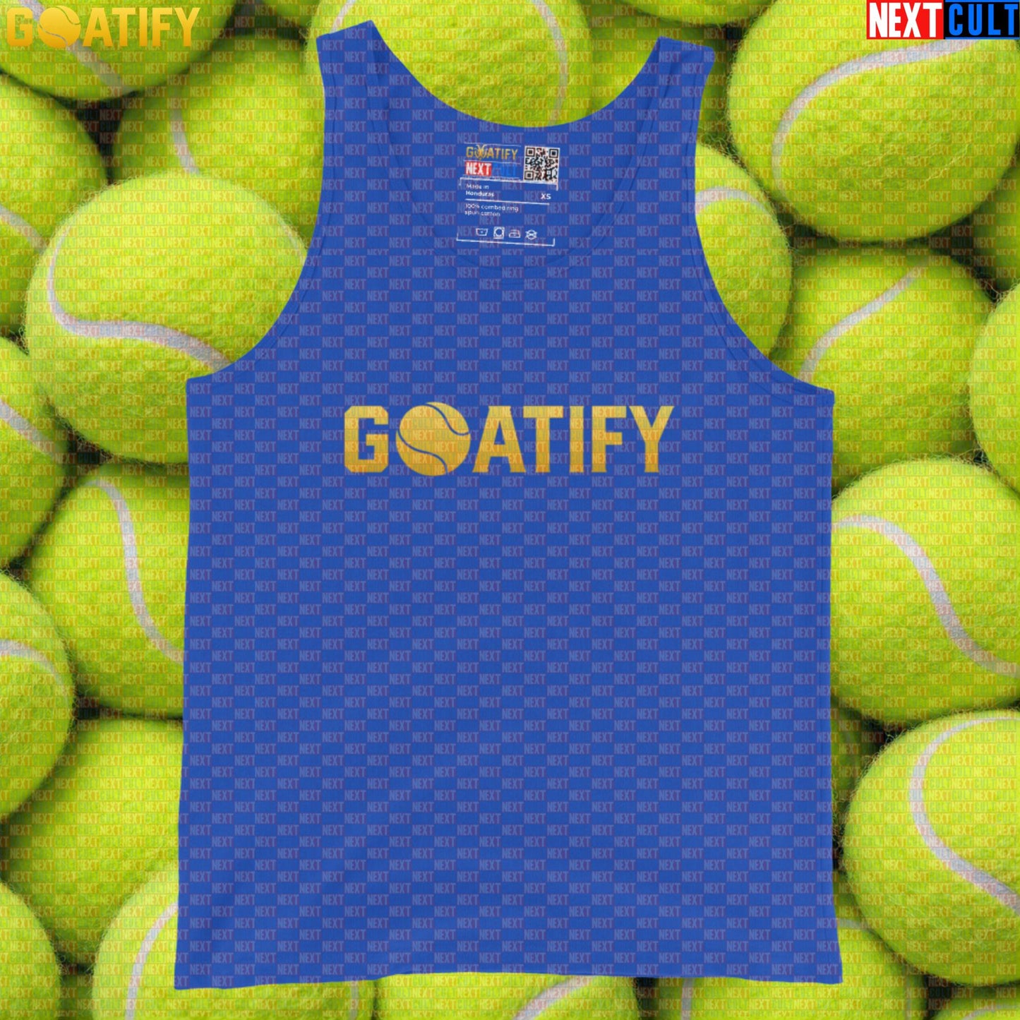 Tennis GOAT Tank Top Golden Ball Athletic Shirt for Tennis & Padel Players | GOATIFY | Tank Tops | ["NCB", "Padel", "Tennis"]
