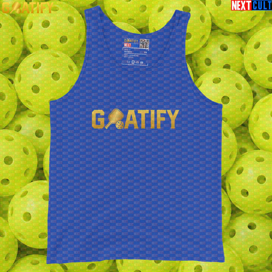Pickleball GOAT Tank Top Golden Paddle & Ball Athletic Shirt for Players & Fans | GOATIFY | Tank Tops | ["NCB", "Pickleball"]