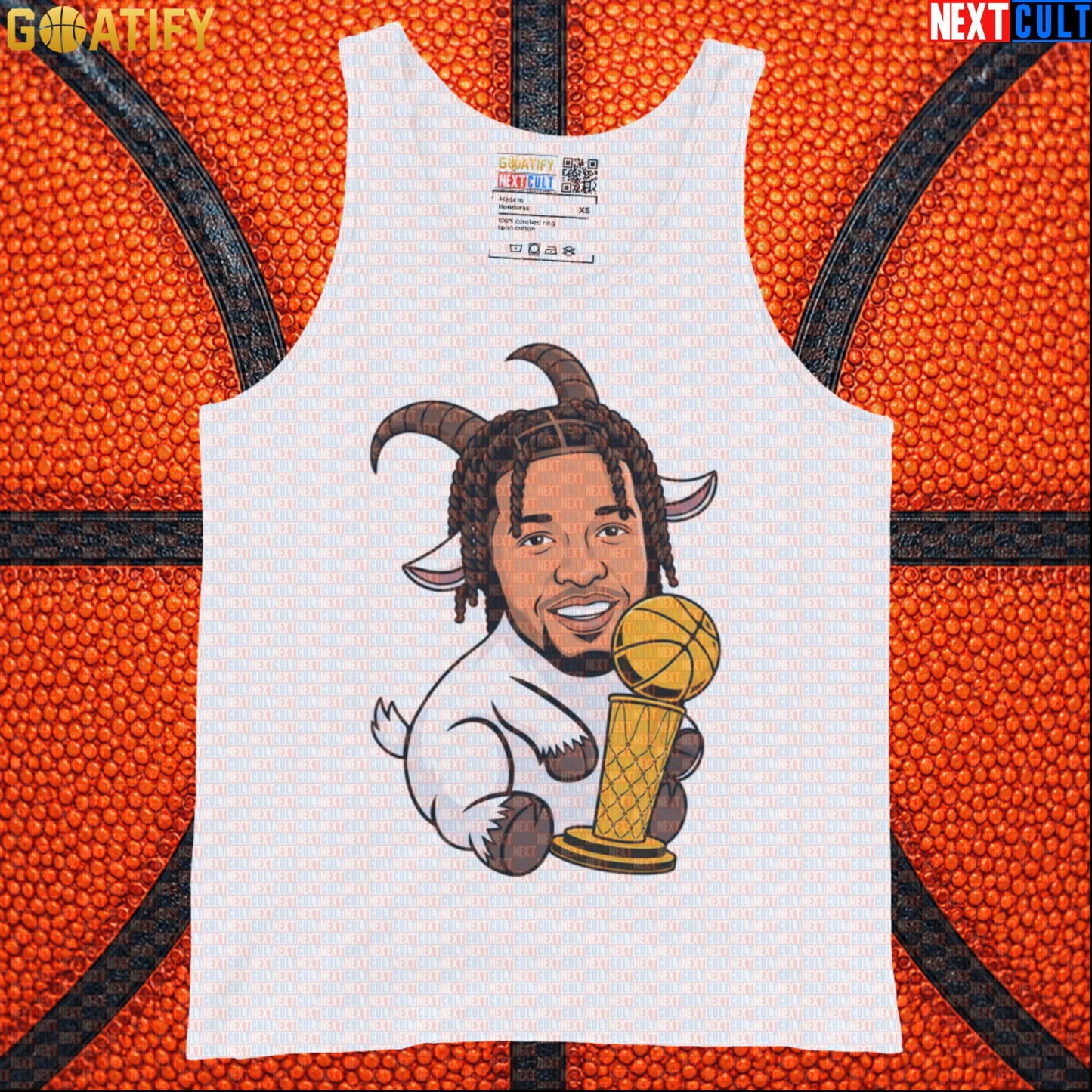 Jalen Brunson Tank Top – Finals MVP GOAT Muscle Shirt for Knicks Basketball Fans White Next Cult Brand