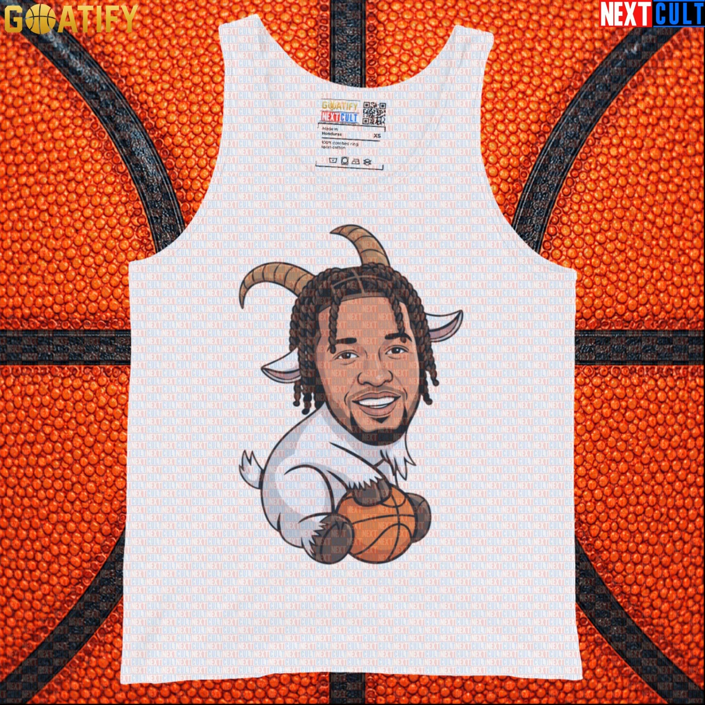 Jalen Brunson Tank Top – GOAT Muscle Shirt for Knicks Fans, Gym and Pickup Basketball White Next Cult Brand