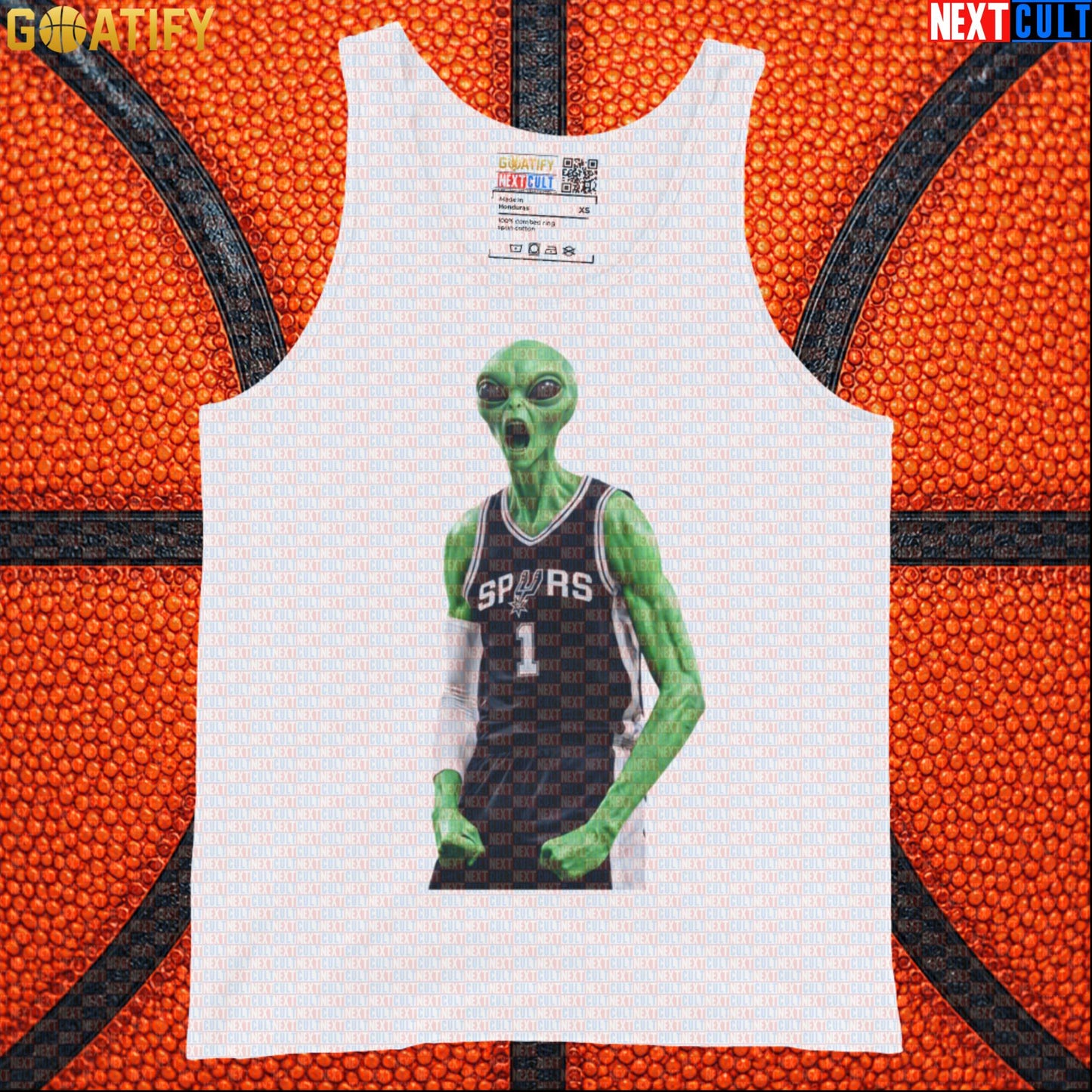 Basketball Tank Top Alien Wemby Celebration for Victor Wembanyama Fans and Gym Wear |  | ["Basketball", "France", "NBA", "San Antonio Spurs", "Victor Wembanyama", "Wemby"]