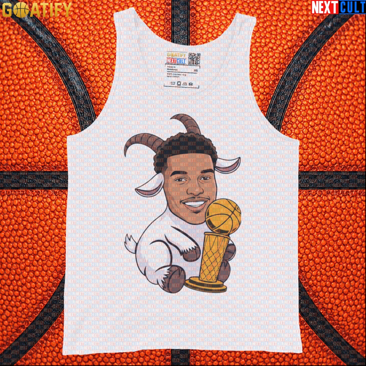 Basketball Tank Top Victor Wembanyama GOAT Championship Cartoon for Spurs Fans & Gym Wear |  | ["Basketball", "France", "NBA", "San Antonio Spurs", "Victor Wembanyama", "Wemby"]