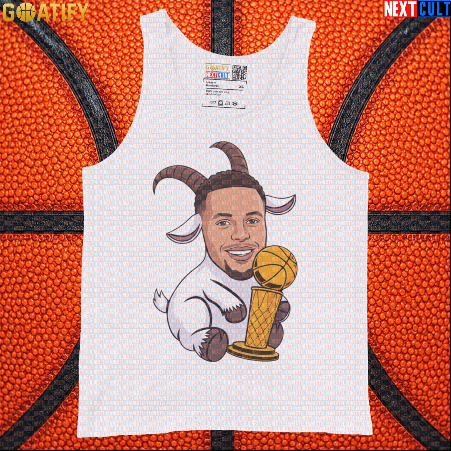 Basketball Tank Top Stephen Curry GOAT Champion Muscle Shirt for Warriors Fans & Gym Wear | Tank Tops | ["Basketball", "Golden State Warriors", "NBA", "NCB", "Stephen Curry"]