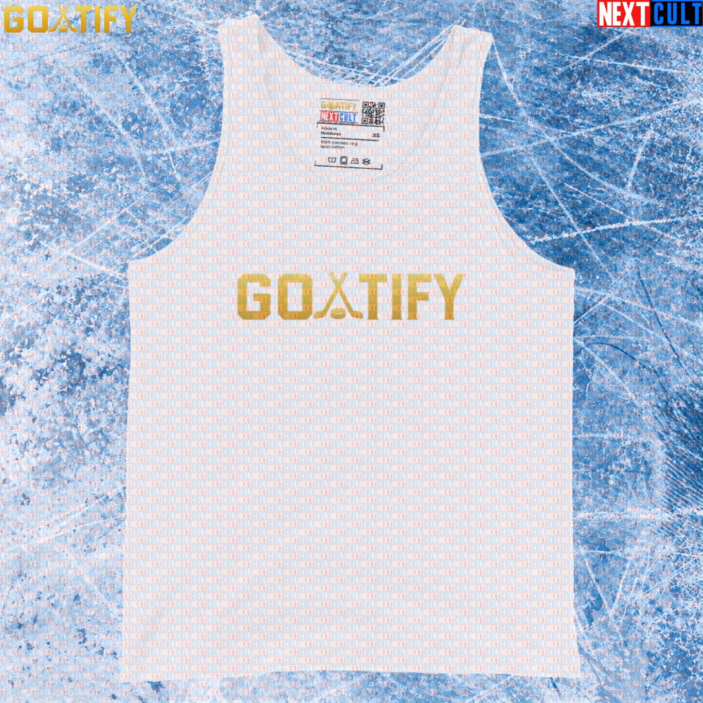 Hockey GOAT Tank Top GOATIFY Gold Logo Athletic Shirt for NHL Fans & Players | Tank Tops | ["Hockey", "NCB", "NHL"]